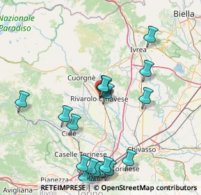 Mappa Via Carisia, 10086 Rivarolo Canavese TO, Italia (18.5845)