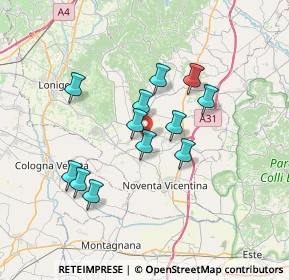 Mappa Via Cà Martinati, 36040 Sossano VI, Italia (5.8975)