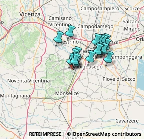 Mappa Via Enrico Toti, 35036 Montegrotto Terme PD, Italia (9.441)