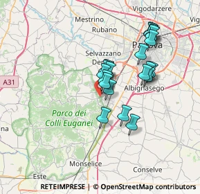 Mappa Via Enrico Toti, 35036 Montegrotto Terme PD, Italia (5.9555)