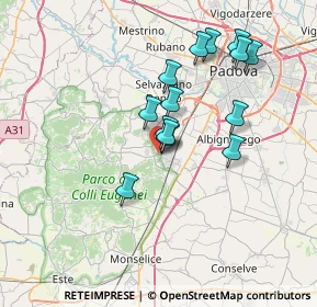 Mappa Via Enrico Toti, 35036 Montegrotto Terme PD, Italia (6.17857)