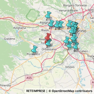 Mappa Via XXV Aprile, 10043 Orbassano TO, Italia (8.3255)