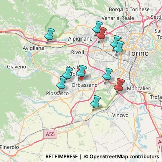 Mappa Via XXV Aprile, 10043 Orbassano TO, Italia (7.03091)