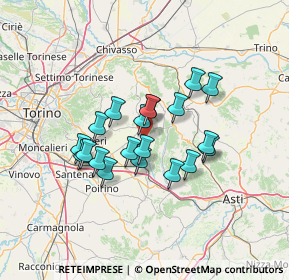 Mappa Via Serra, 14021 Buttigliera d'Asti AT, Italia (10.4875)