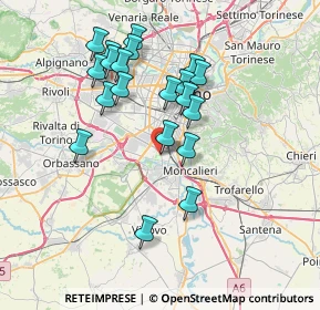 Mappa Via Modesto Panetti, 10127 Torino TO, Italia (6.875)