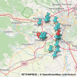 Mappa Via Po, 10043 Orbassano TO, Italia (7.10211)
