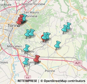 Mappa Viale Fasano Ang, 10023 Chieri TO, Italia (7.87235)