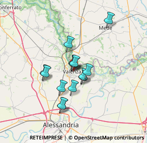 Mappa Largo Anna Frank, 15048 Valenza AL, Italia (5.02857)