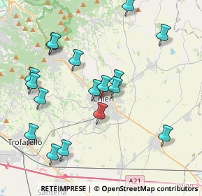 Mappa Piazza Dante, 10023 Chieri TO, Italia (4.24235)