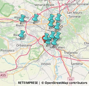 Mappa Strada Comunale di Mirafiori, 10135 Torino TO, Italia (5.32083)