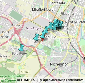 Mappa Strada Comunale di Mirafiori, 10135 Torino TO, Italia (1.382)