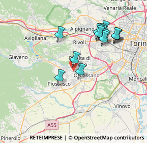 Mappa Via Giaveno, 10140 Rivalta di Torino TO, Italia (7.50467)