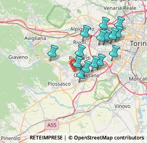 Mappa Via Giaveno, 10140 Rivalta di Torino TO, Italia (6.406)