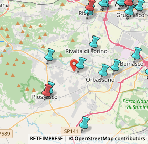 Mappa 10140 Rivalta di Torino TO, Italia (5.9185)