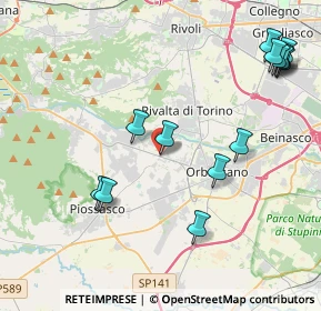 Mappa Via Giaveno, 10140 Rivalta di Torino TO, Italia (4.89214)