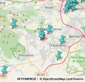 Mappa Via Giaveno, 10140 Rivalta di Torino TO, Italia (6.13875)