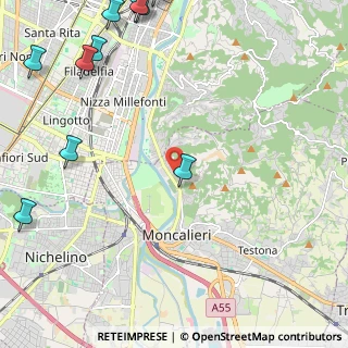 Mappa Strada Boccia D'Oro, 10024 Moncalieri TO, Italia (3.52833)