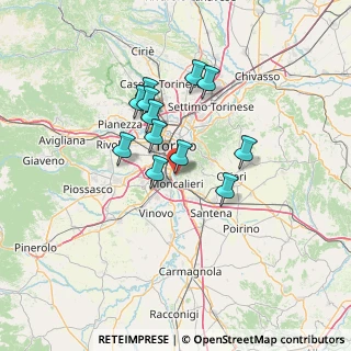 Mappa Strada Boccia D'Oro, 10024 Moncalieri TO, Italia (10.7775)