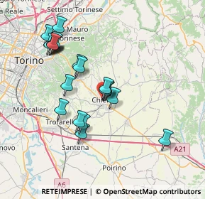 Mappa Via Diverio, 10023 Chieri TO, Italia (7.263)