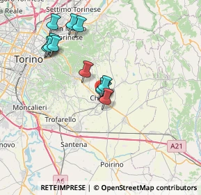 Mappa Via Diverio, 10023 Chieri TO, Italia (6.30308)