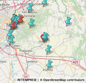 Mappa Via Diverio, 10023 Chieri TO, Italia (10.0985)