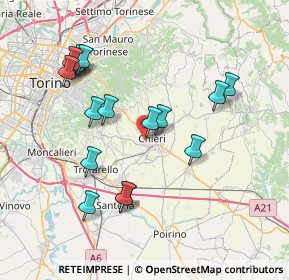 Mappa Via Sambuy, 10023 Chieri TO, Italia (7.77471)