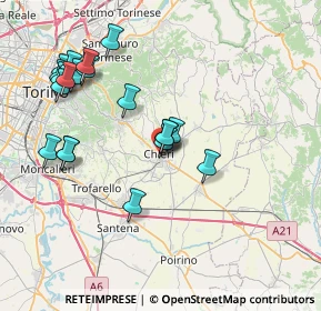 Mappa Vicolo Tepice, 10023 Chieri TO, Italia (8.018)