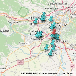 Mappa Via Belgio, 10043 Orbassano TO, Italia (6.2055)
