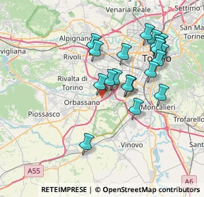 Mappa Via Giacomo Leopardi, 10092 Beinasco TO, Italia (7.0265)