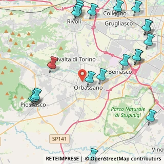 Mappa Via Fratelli Bandiera, 10043 Orbassano TO, Italia (6.208)