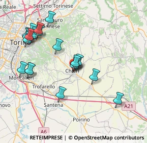 Mappa Via S. Filippo, 10023 Chieri TO, Italia (8.1075)