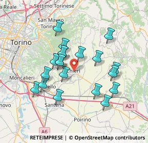 Mappa Via Carlo Alberto, 10023 Chieri TO, Italia (6.3965)