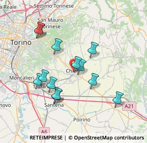 Mappa Vicolo Romano, 10023 Chieri TO, Italia (6.84077)