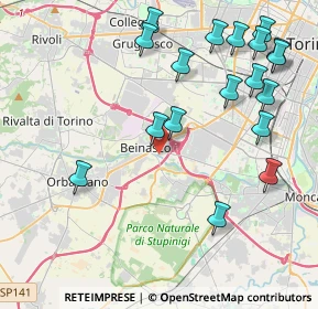 Mappa 10092 Beinasco TO, Italia (4.89833)