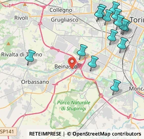 Mappa 10092 Beinasco TO, Italia (5.35286)