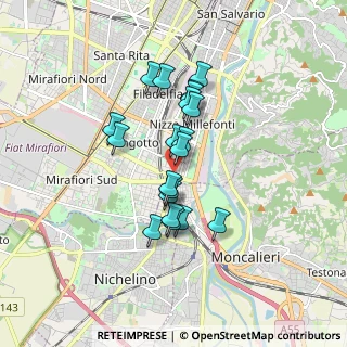 Mappa Corso Piero Maroncelli, 10127 Torino TO, Italia (1.3605)