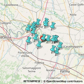 Mappa Via delle Rimembranze, 43010 Polesine Parmense PR, Italia (10.095)
