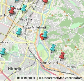 Mappa Via Oristano, 10133 Torino TO, Italia (3.4345)