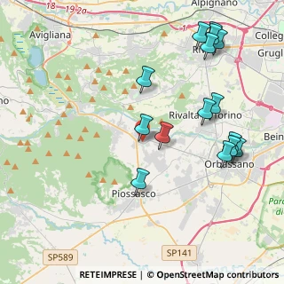 Mappa Via del Mulino, 10080 Bruino TO, Italia (4.686)