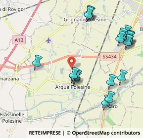 Mappa Via Bassa Cornè, 45031 Arquà Polesine RO, Italia (2.4745)