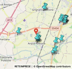 Mappa Via Bassa Cornè, 45031 Arquà Polesine RO, Italia (2.508)