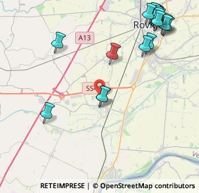 Mappa Via Bassa Cornè, 45031 Arquà Polesine RO, Italia (5.54947)