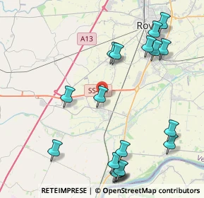 Mappa Via Bassa Cornè, 45031 Arquà Polesine RO, Italia (5.09)