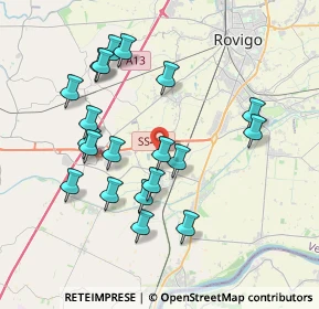 Mappa Via Bassa Cornè, 45031 Arquà Polesine RO, Italia (3.768)