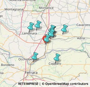 Mappa Via Bassa Cornè, 45031 Arquà Polesine RO, Italia (9.08545)