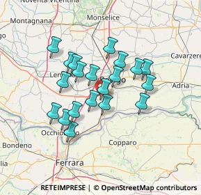 Mappa Via Bassa Cornè, 45031 Arquà Polesine RO, Italia (11.218)