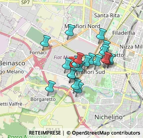 Mappa Via Coni Zugna, 10135 Torino TO, Italia (1.2655)