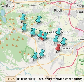 Mappa Via Orbassano, 10090 Bruino TO, Italia (2.85769)