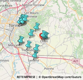 Mappa Via Biancheria, 10023 Chieri TO, Italia (6.77294)