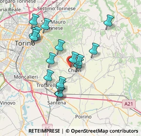 Mappa Via Biancheria, 10023 Chieri TO, Italia (6.80118)